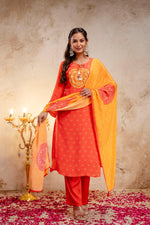 Pure crepe bandhani full suit set