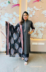 Hot selling pure cotton smart black suit set