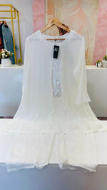 Designer hand work pure chinon co ord set