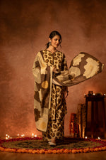 Smart cotton suit set in brown