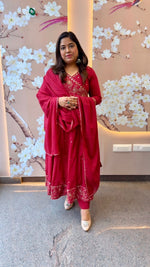 Pure Mul cotton gotta detailing Anarkali suit set