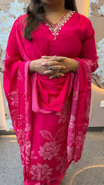 Pure crepe V neck lining suit set (slim fit)