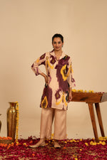 Pure Mul silk gorgeous Ikkat kurta pant