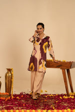 Pure Mul silk gorgeous Ikkat kurta pant