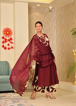 Pretty pretty cotton wine suit set