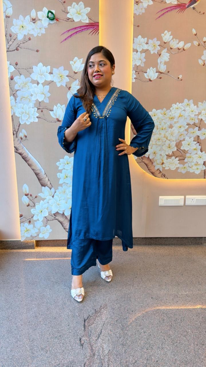 Super smart royal blue co ord set