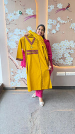 Pretty cotton paired witt block print dupatta