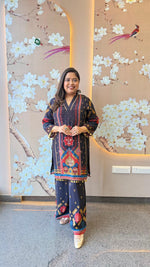 Premium pure crepe with coin detailing n lining co ord