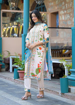 Pure crepe lining full suit in blue