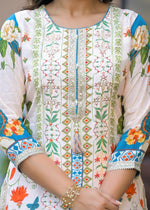 Pure crepe lining full suit in blue