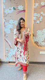 Restocked! Wow premium pure crepe designer co ord set with gotta detailing and real mirror. It comes with potli. Dispatch in next 15-20 days