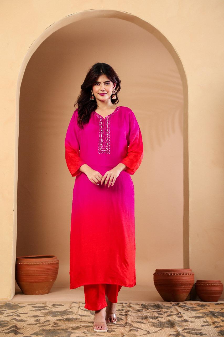 Russian silk paired with Patola dupatta in pink colour