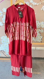 Pretty pretty red cotton co ord (slight slim fit)