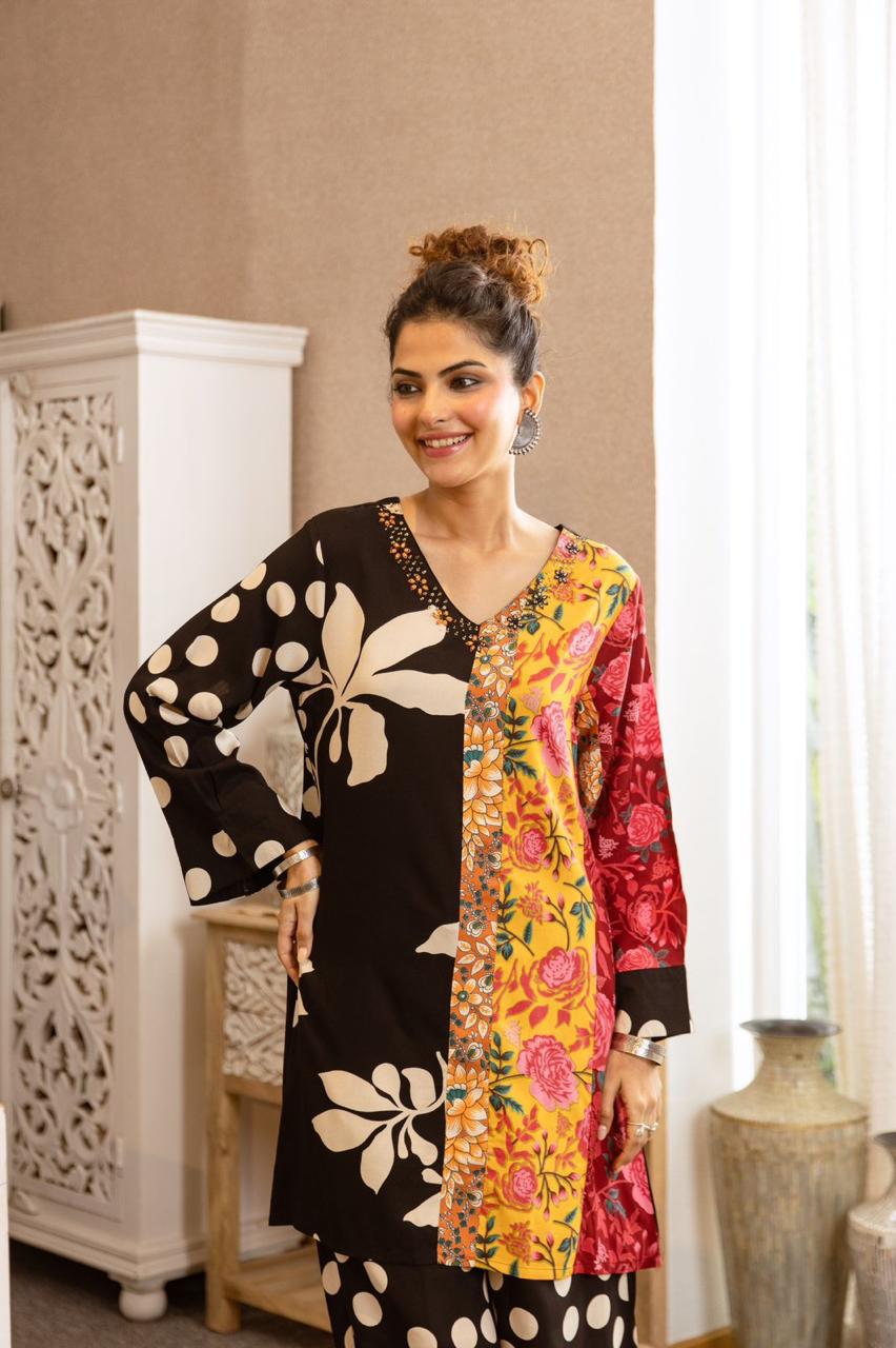 Heavy German rayon designer co ord