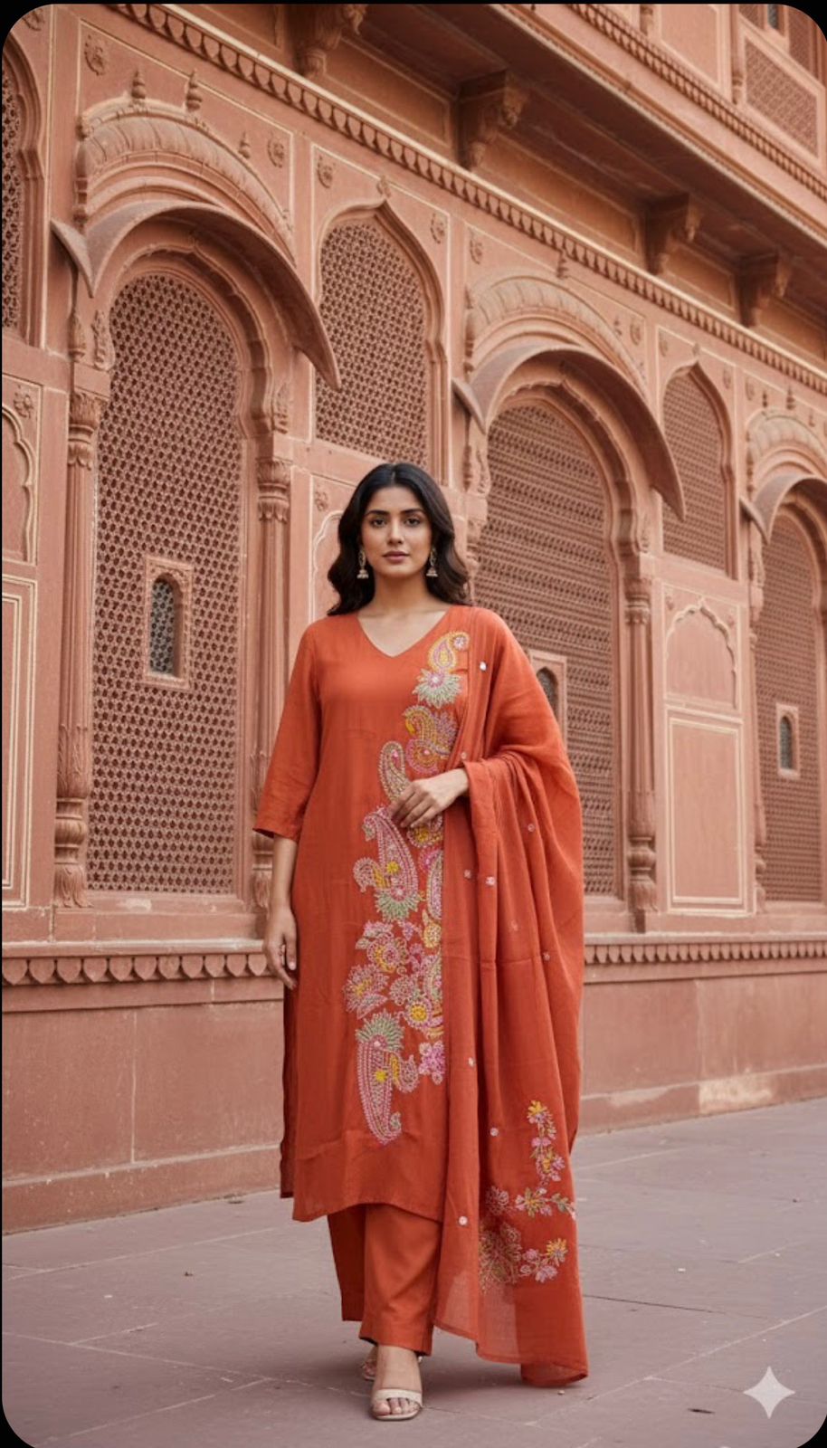 Pretty bemberg muslin suit set (duppatta refer in video)