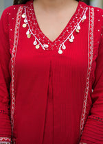Premium cotton with coin detailing and with lining red suit set
