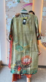 Pretty Modale digital printed suit set in green