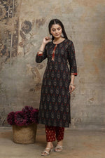 Pure cotton quilted jacket kurta pant
