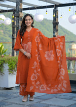 Applique work cotton full suit set