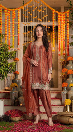 Pure tissue farshi salwar suit set