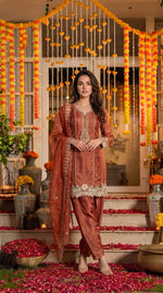 Pure tissue farshi salwar suit set