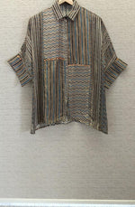 Pure crepe ajrakh designer shirt