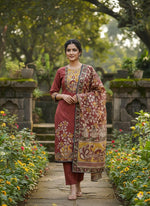 Super pretty kalamkari digital printed full suit set