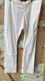 Pretty cotton chikankari stretchable pant Free size