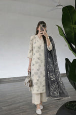 Flex cotton lining suit set