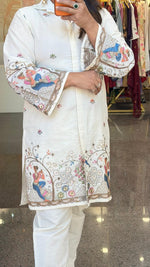 Super pretty cotton designer embellished Madhubani art co ord set