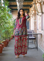 Super pretty Mul silk Ikkat print co ord