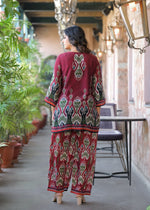 Super pretty Mul silk Ikkat print co ord