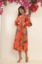 Designer pure crepe one piece dress