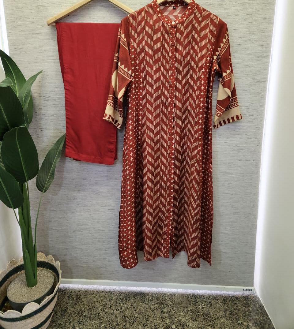 Premium Mul silk designer co ord set