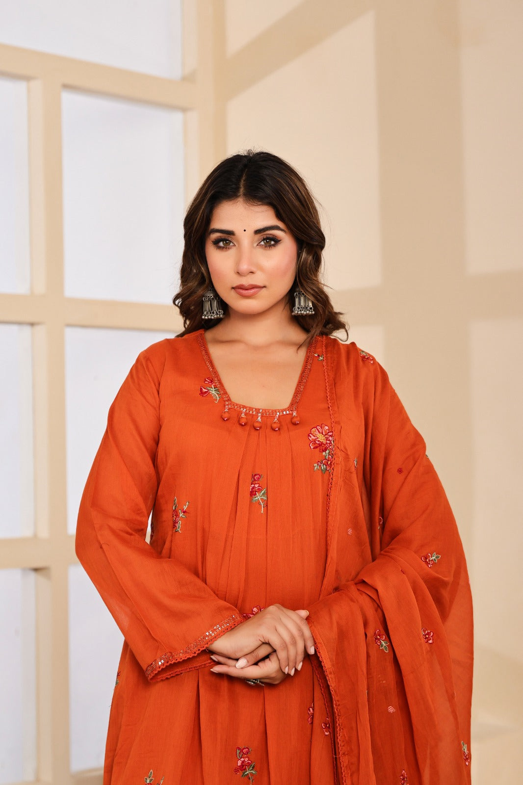 Fully embroidered Mul cotton suit set