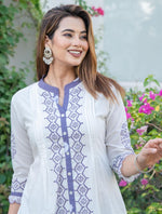 Designer pure cotton co ord in purple