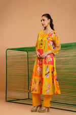 Mul cotton lining digital printed kurta pant