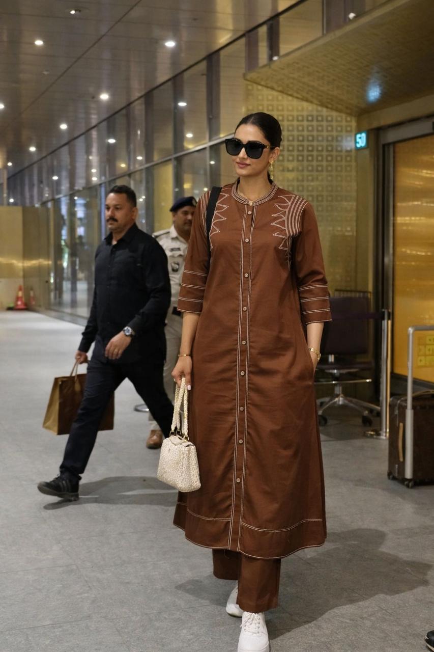 Cotton embroidered smart co ord