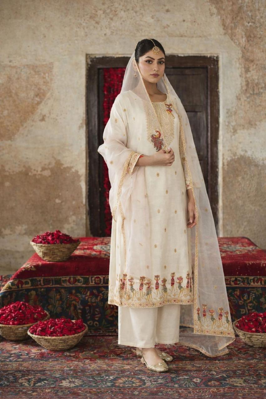 Super elegant n premium jamdani suit set