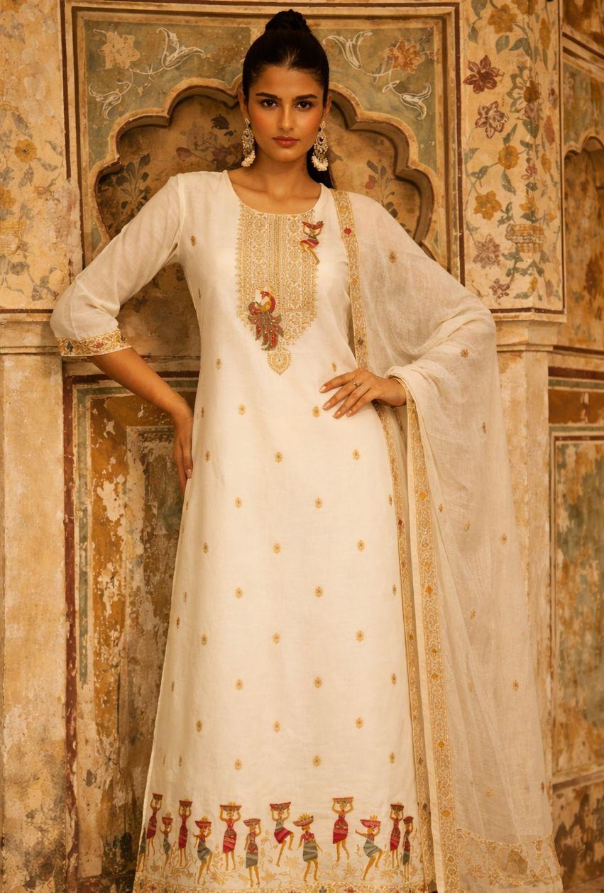 Super elegant n premium jamdani suit set