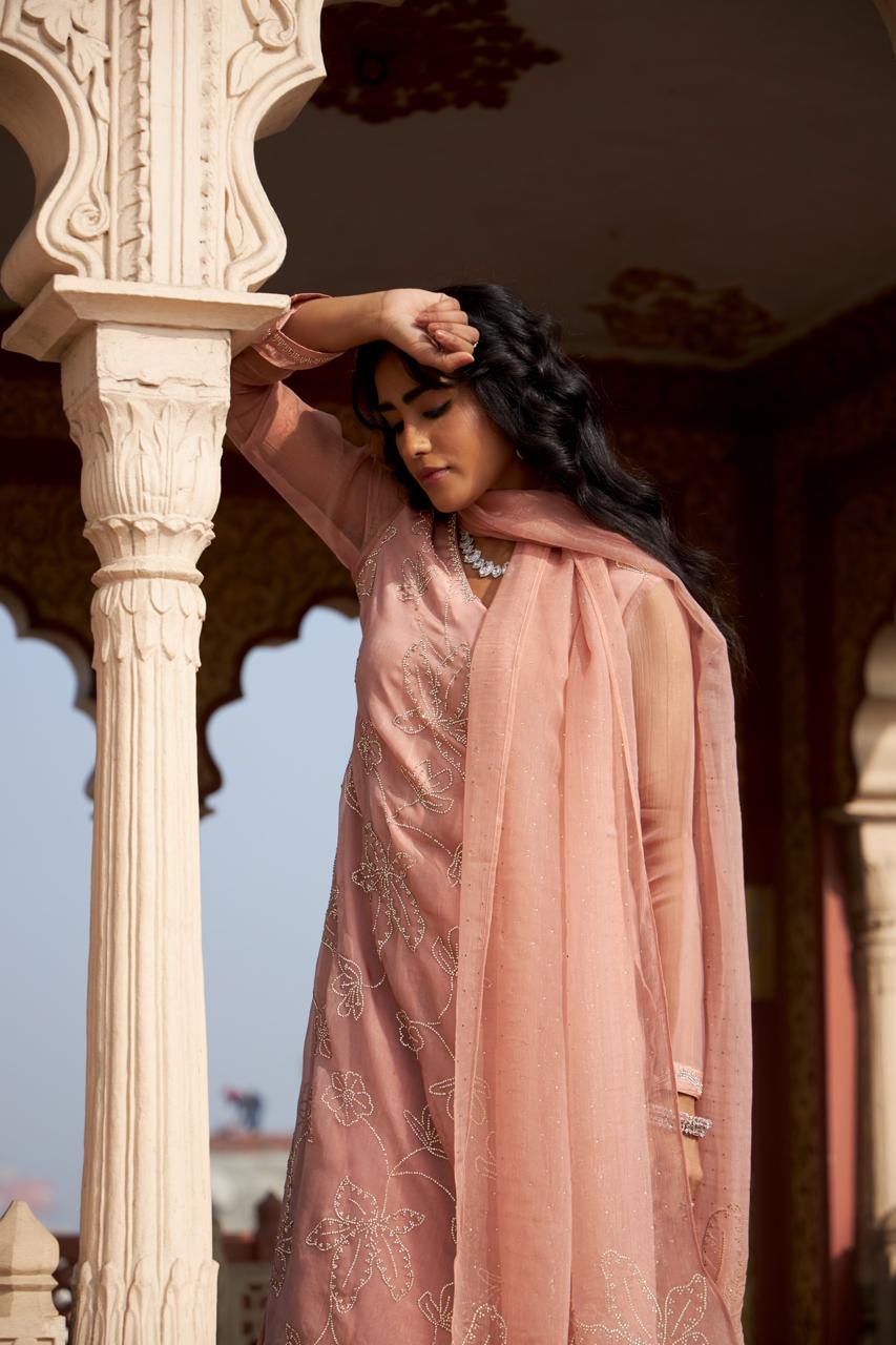 Fully swaroski embellished tissue suit set