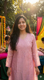 Super pretty premium glass tissue hand work co ord in pink