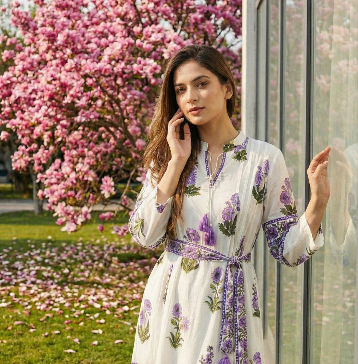 Wow block printed dress comes with inner