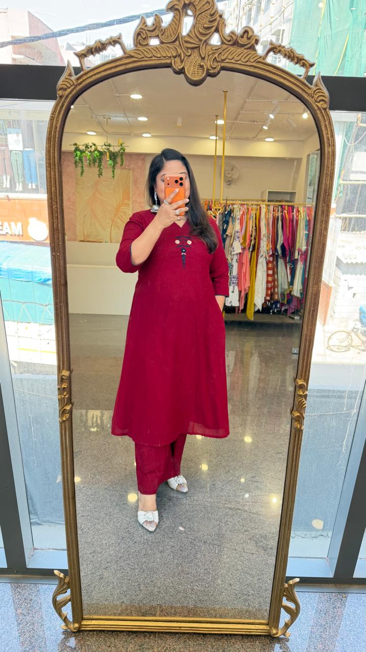 Super smart stylish cotton kurta pant