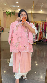 Pretty Mul chanderi embroidery co ord
