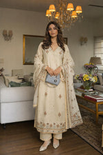 Premium linen cotton Ikkat embroidered full suit set