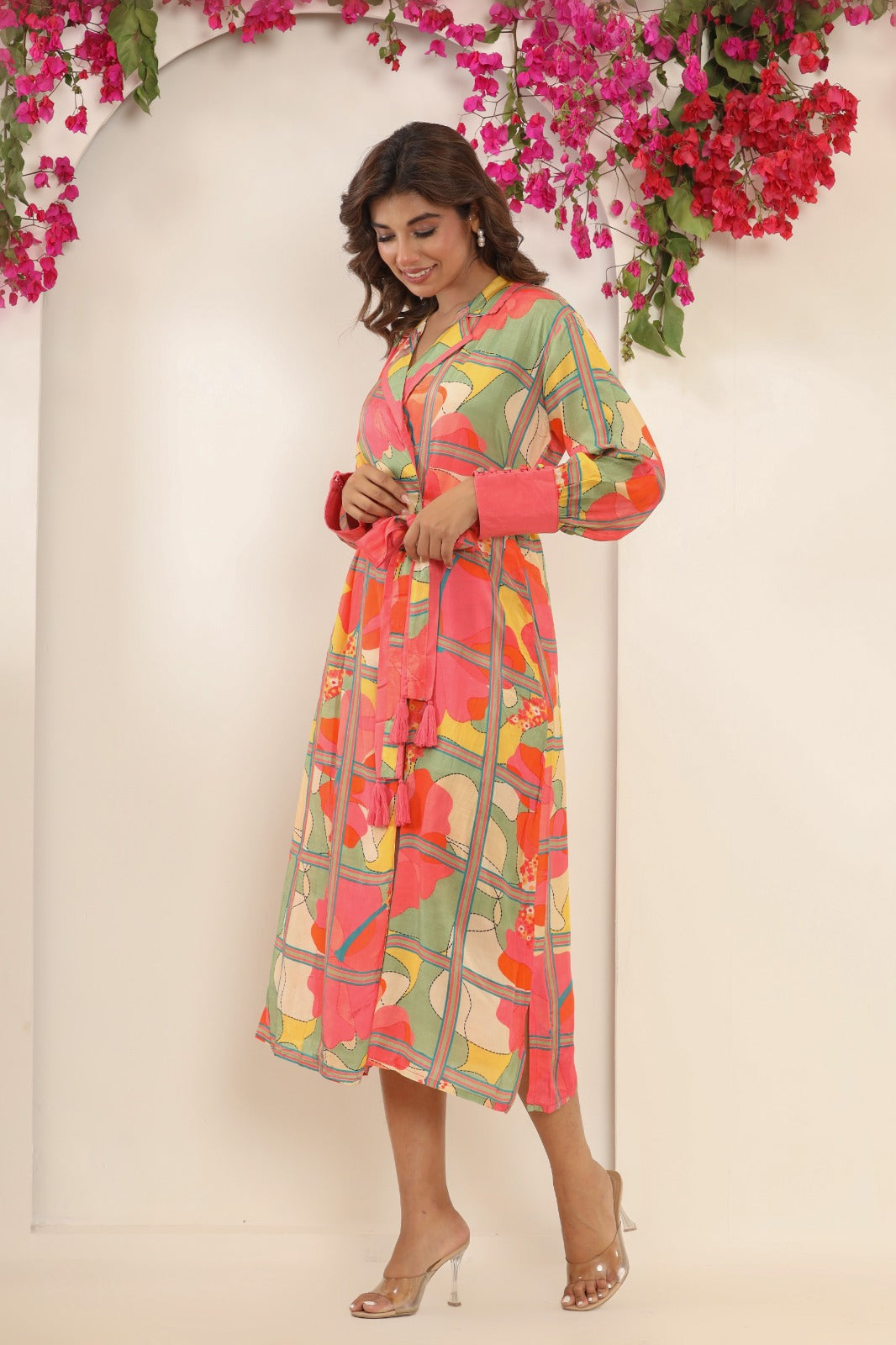 Premium crepe digital printed dress