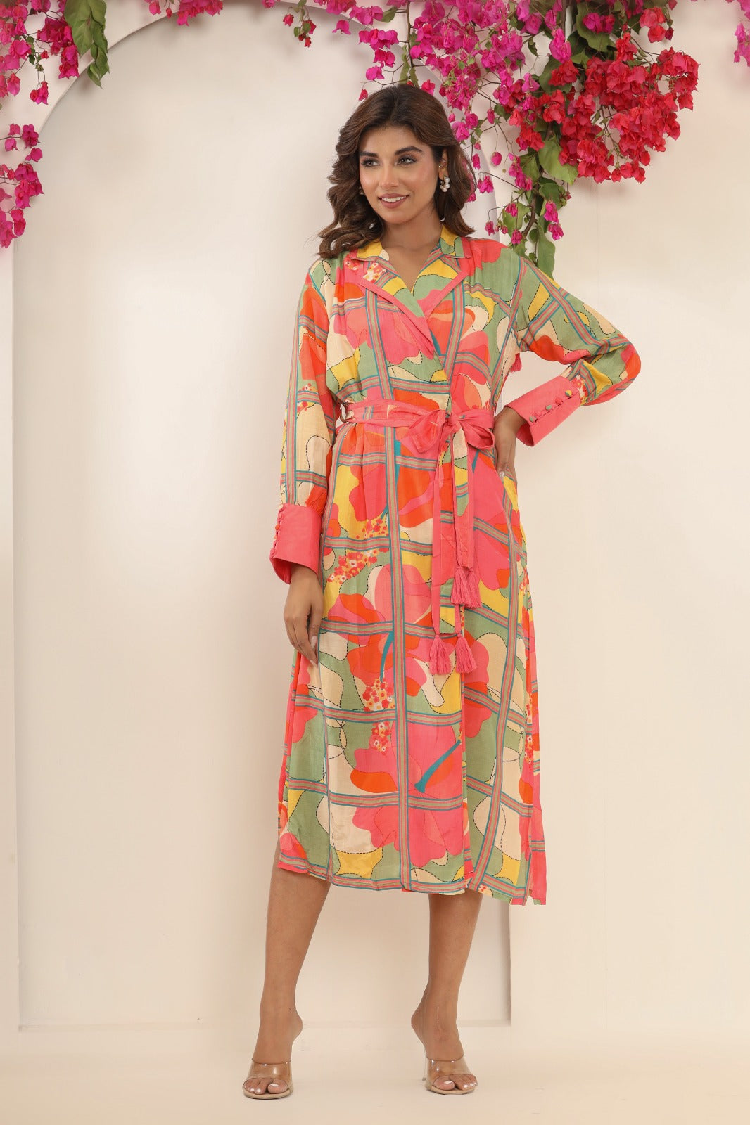 Premium crepe digital printed dress