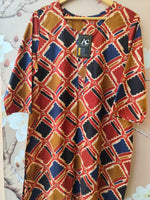 Pure cotton ajrakh multi kurti