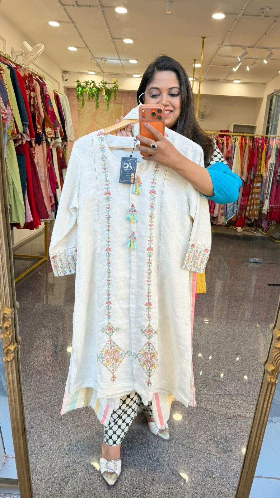 Super premium embroidered cotton suit set